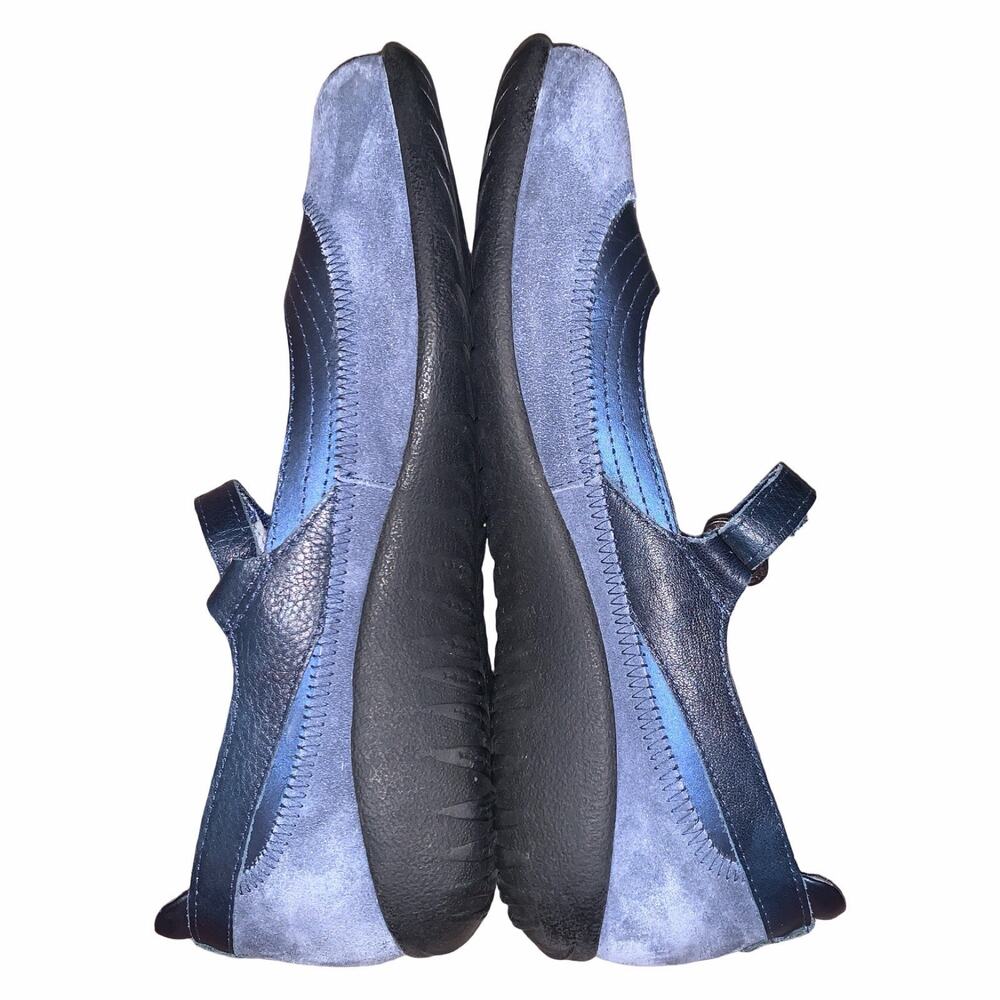 NAOT Women's Kirei Mary Jane Shoes Gray Leather Suede Size 10 EUR 41 - Picture 2 of 6